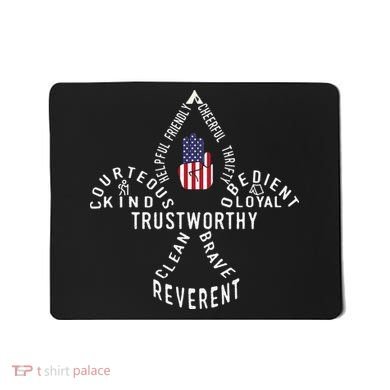 America Flag Scouting law Mousepad