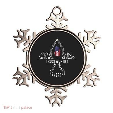 America Flag Scouting law Ornament