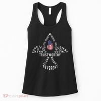 America Flag Scouting law Women's Tank Top thumb 0