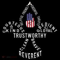 America Flag Scouting law Baby Bodysuit thumb 2