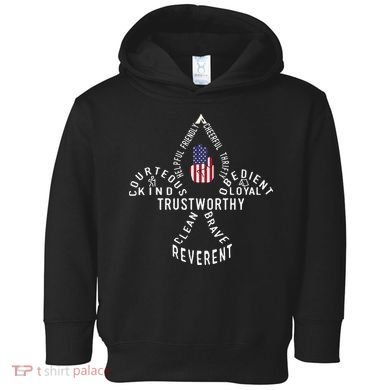 America Flag Scouting law Toddler Hoodie