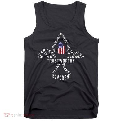 America Flag Scouting law Tank Top