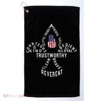 America Flag Scouting law Golf Towel thumb 0