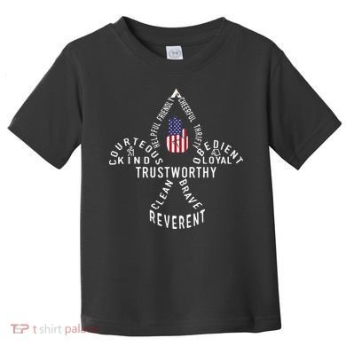 America Flag Scouting law Toddler T-Shirt