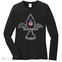 America Flag Scouting law Women's Long Sleeve Shirt thumb 0