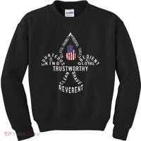 America Flag Scouting law Kids Sweatshirt thumb 0
