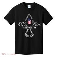 America Flag Scouting law Kids T-Shirt thumb 0