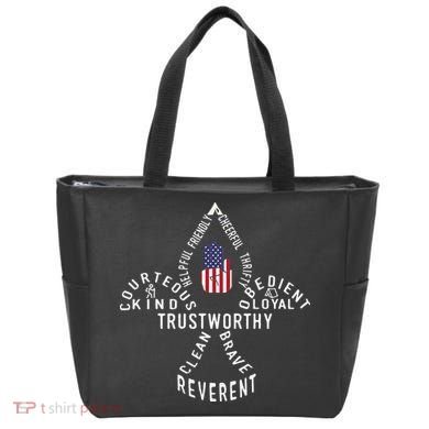 America Flag Scouting law Tote Bag