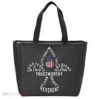 America Flag Scouting law Tote Bag thumb 0