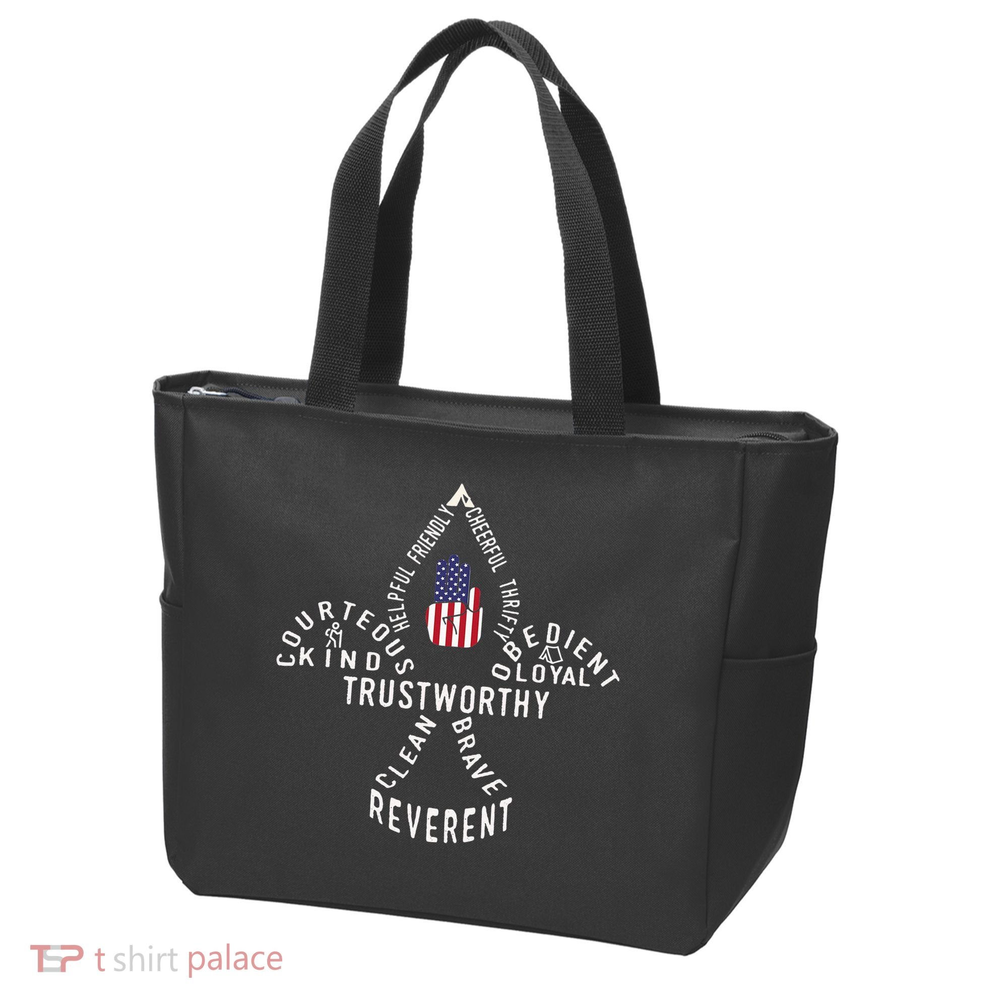 America Flag Scouting law Tote Bag