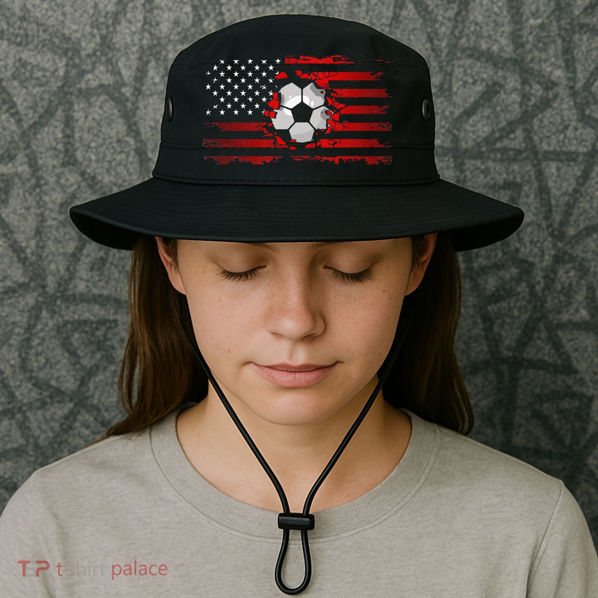 American Flag Soccer Apparel Soccer Bucket Hat