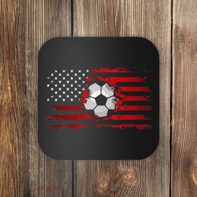 American Flag Soccer Apparel Soccer Coaster