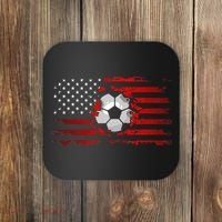 American Flag Soccer Apparel Soccer Coaster thumb 0