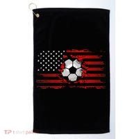 American Flag Soccer Apparel Soccer Golf Towel thumb 0