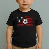 American Flag Soccer Apparel Soccer Toddler T-Shirt thumb 2