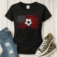 American Flag Soccer Apparel Soccer Women's T-Shirt thumb 3