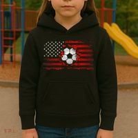 American Flag Soccer Apparel Soccer Kids Hoodie thumb 3