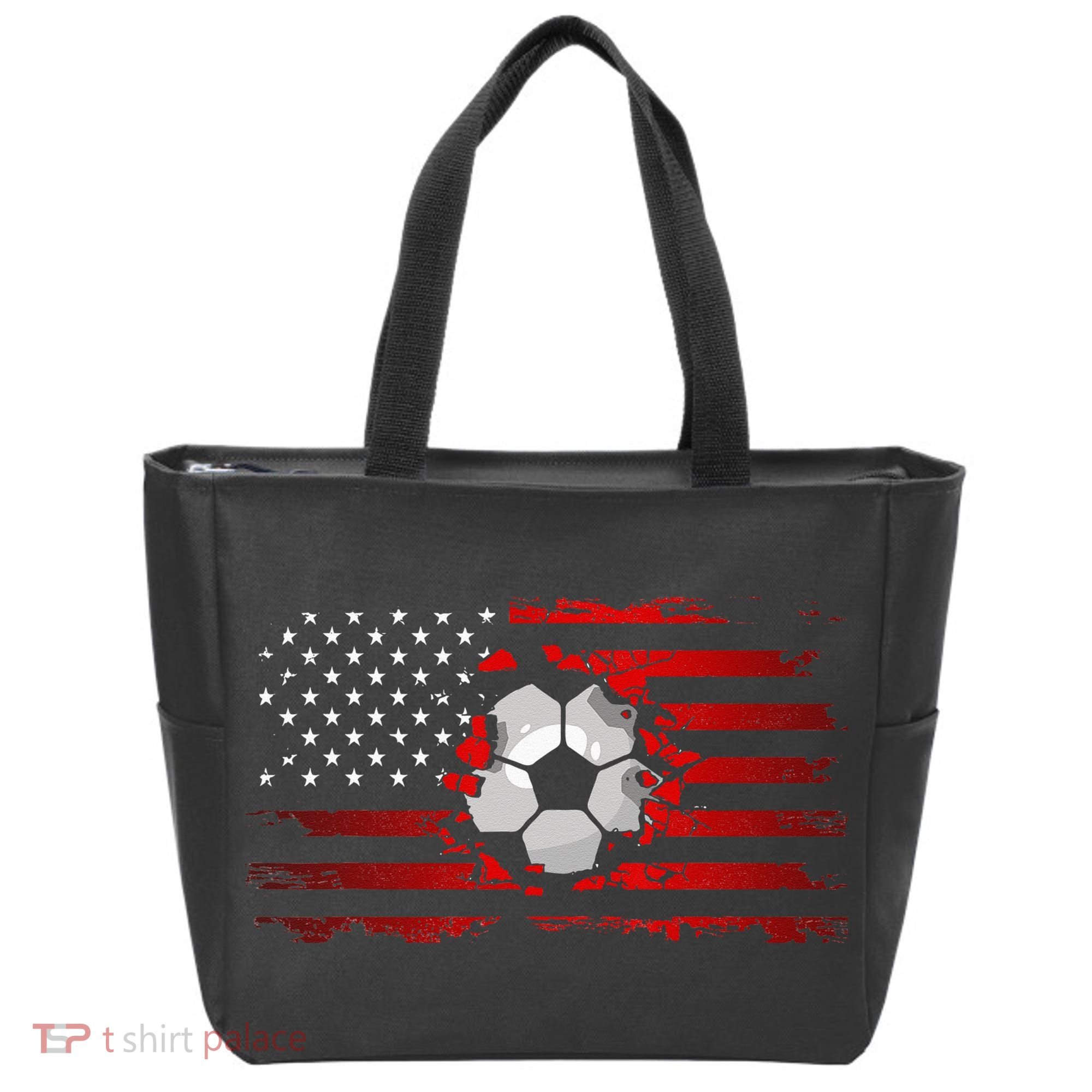 American Flag Soccer Apparel Soccer Tote Bag