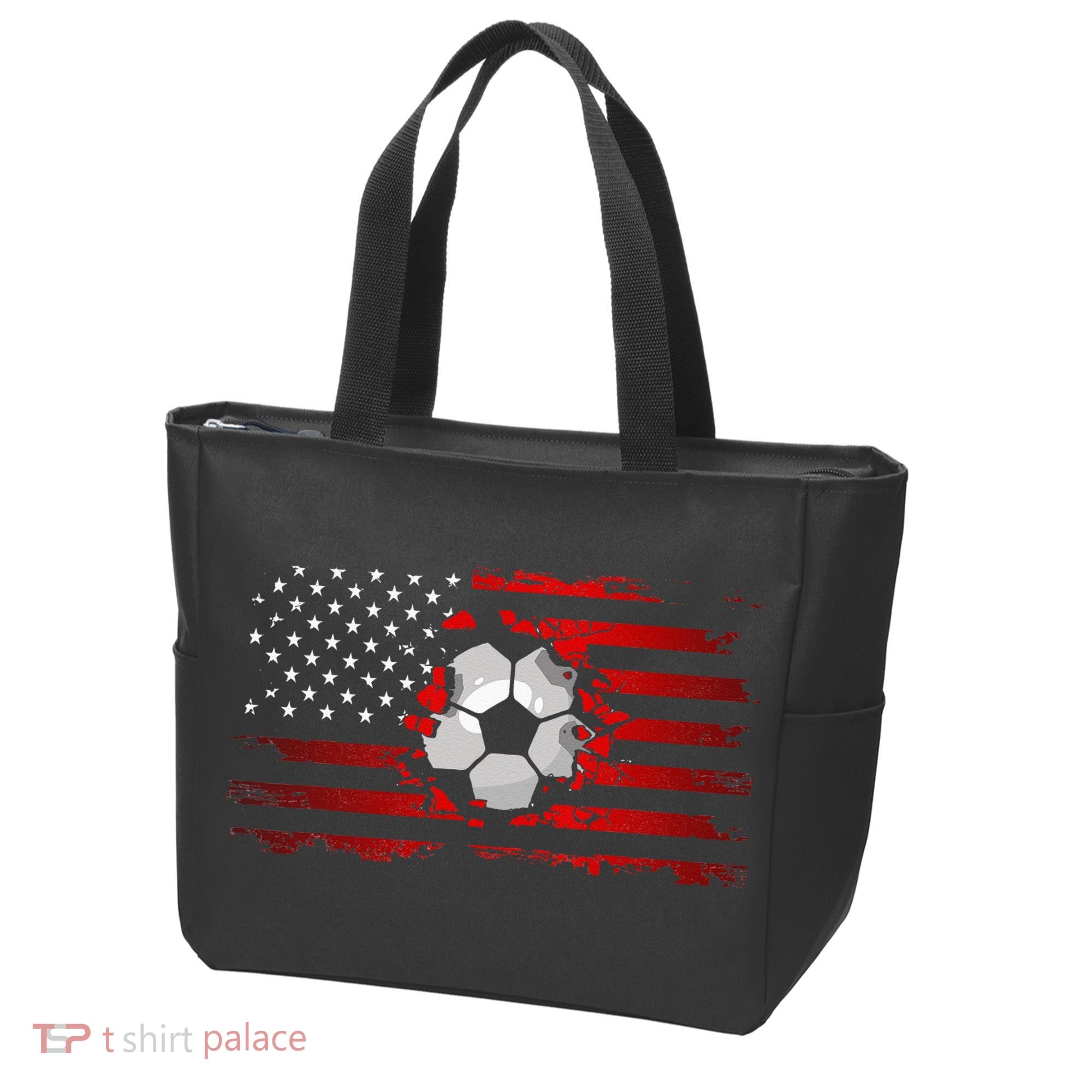 American Flag Soccer Apparel Soccer Tote Bag
