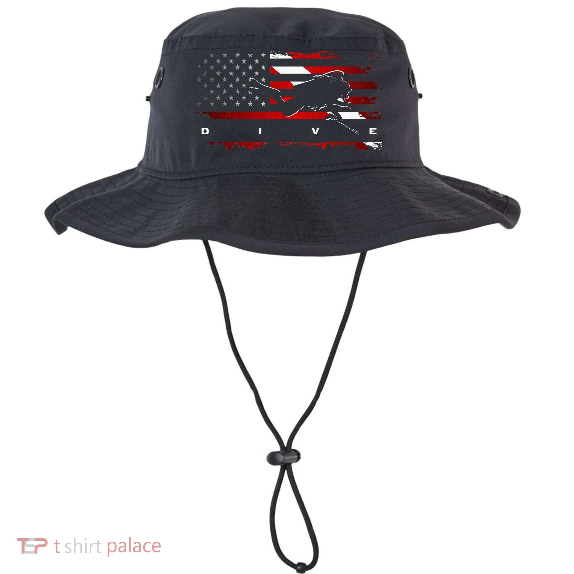 American Flag Scuba Diving Apparel Scuba Diving Bucket Hat