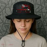 American Flag Scuba Diving Apparel Scuba Diving Bucket Hat thumb 3