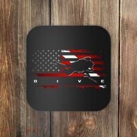 American Flag Scuba Diving Apparel Scuba Diving Coaster thumb 0
