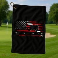 American Flag Scuba Diving Apparel Scuba Diving Golf Towel thumb 1