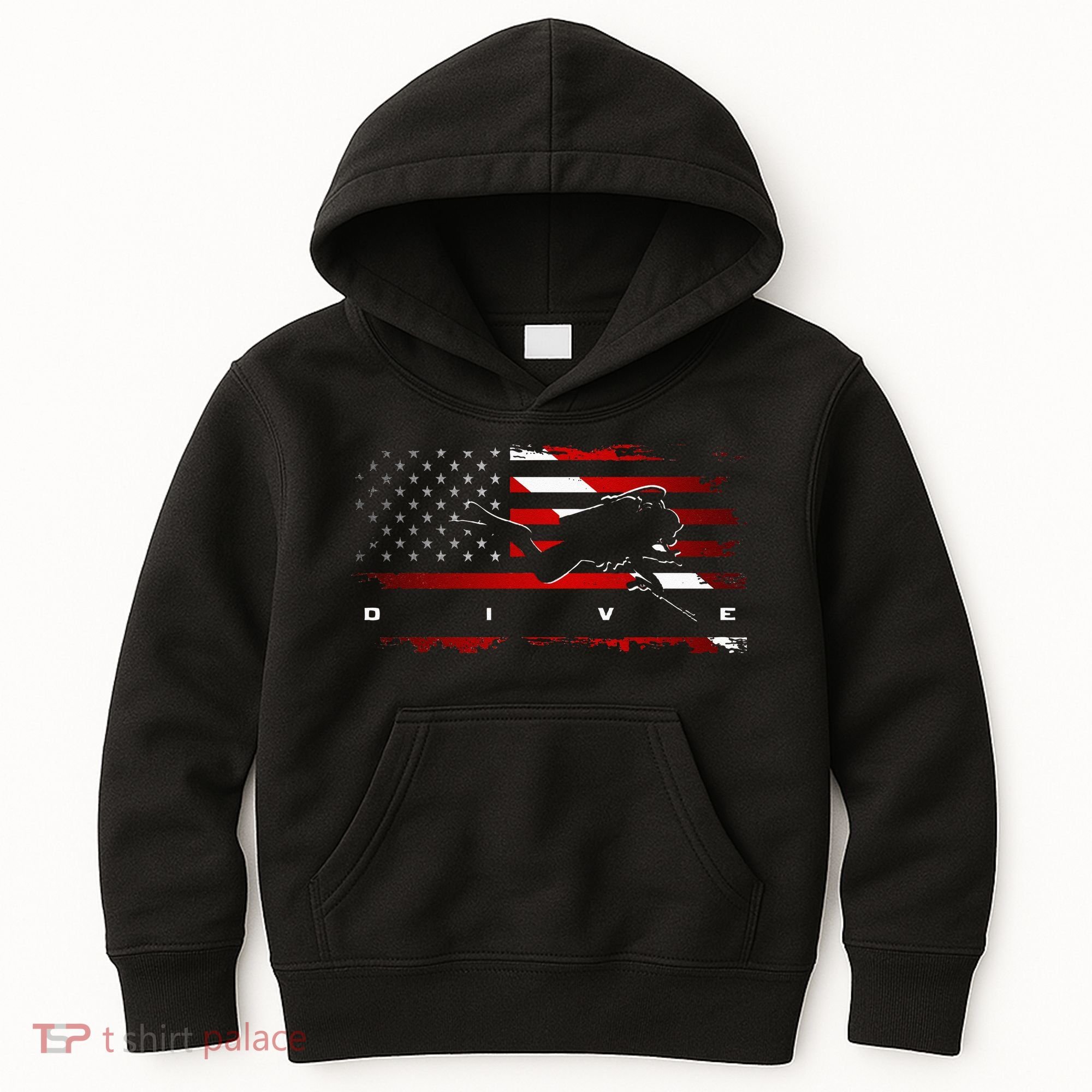American Flag Scuba Diving Apparel Scuba Diving Kids Hoodie