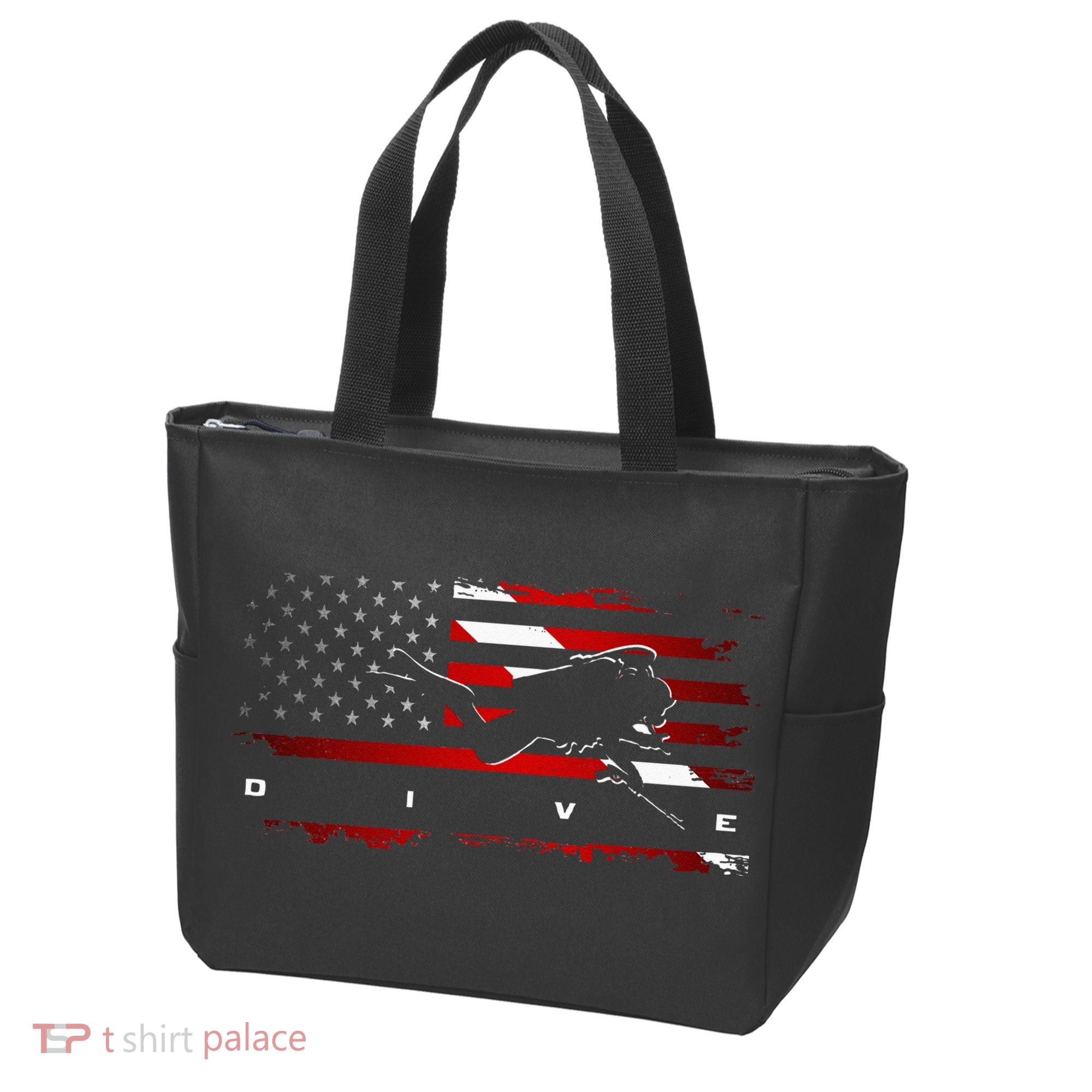 American Flag Scuba Diving Apparel Scuba Diving Tote Bag