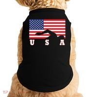 American Flag Swimming Usa Gift Doggie Tank thumb 0