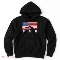 American Flag Swimming Usa Gift Hoodie thumb 0