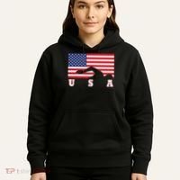American Flag Swimming Usa Gift Hoodie thumb 5