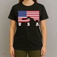 American Flag Swimming Usa Gift T-Shirt thumb 4