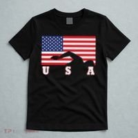 American Flag Swimming Usa Gift T-Shirt thumb 5