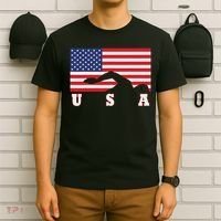 American Flag Swimming Usa Gift T-Shirt thumb 6
