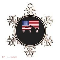 American Flag Swimming Usa Gift Ornament thumb 0