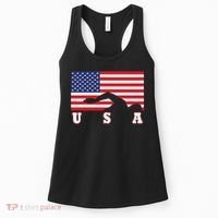 American Flag Swimming Usa Gift Women's Tank Top thumb 0