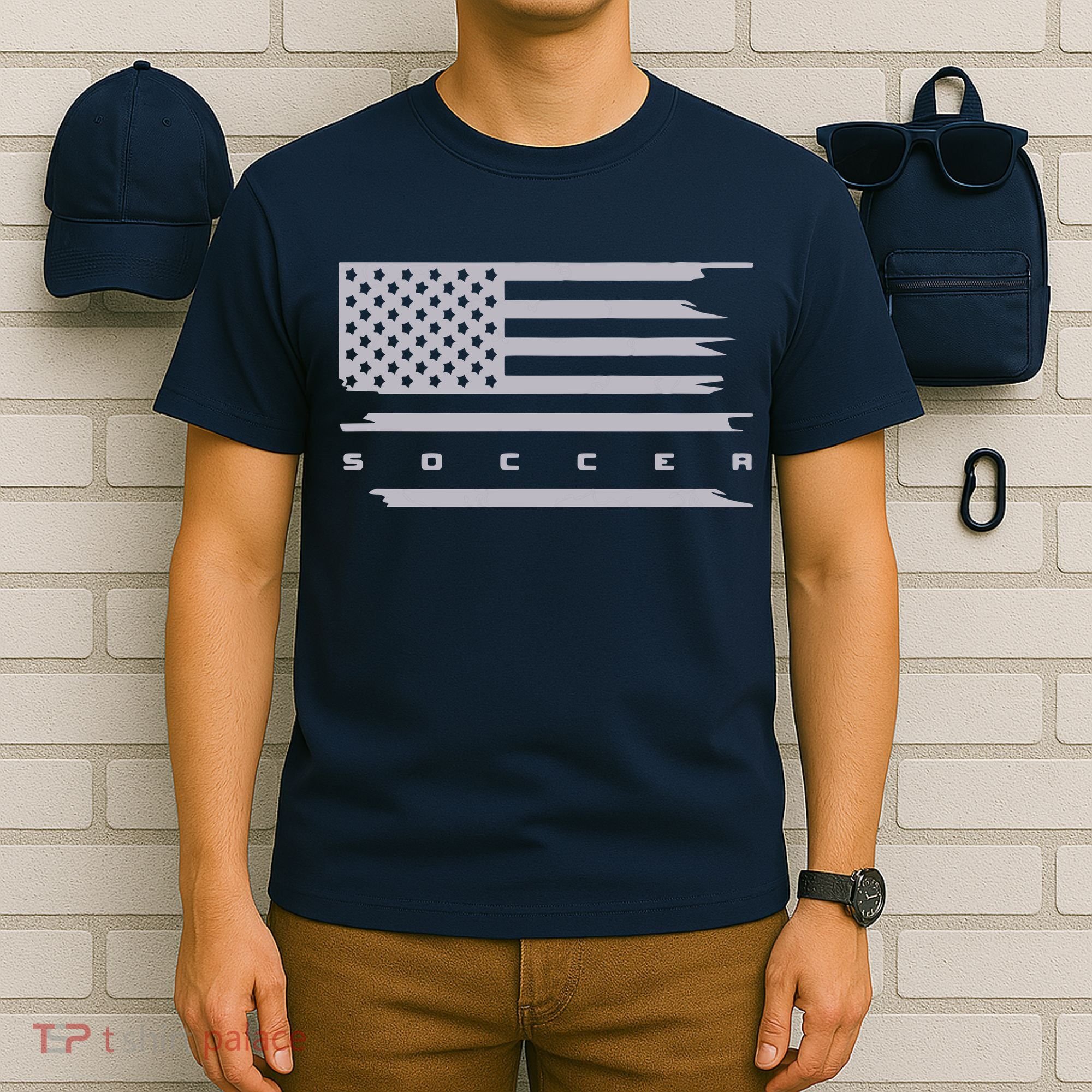 American Flag Soccer Apparel Soccer Hoodie T-Shirt