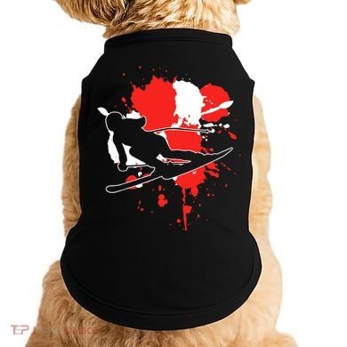 Austria Flag Skier Austrian Alpine Skiing Doggie Tank