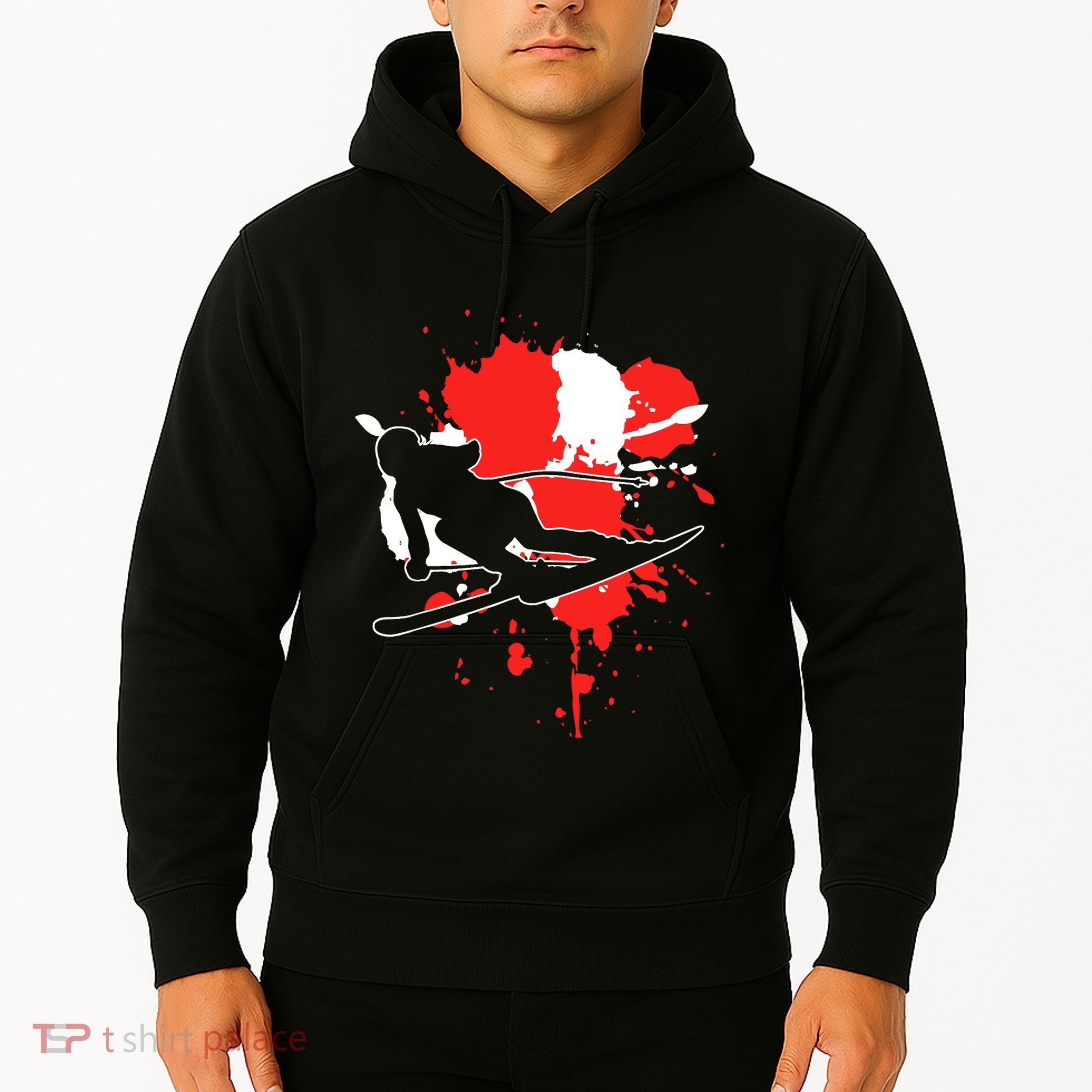 Austria Flag Skier Austrian Alpine Skiing Hoodie