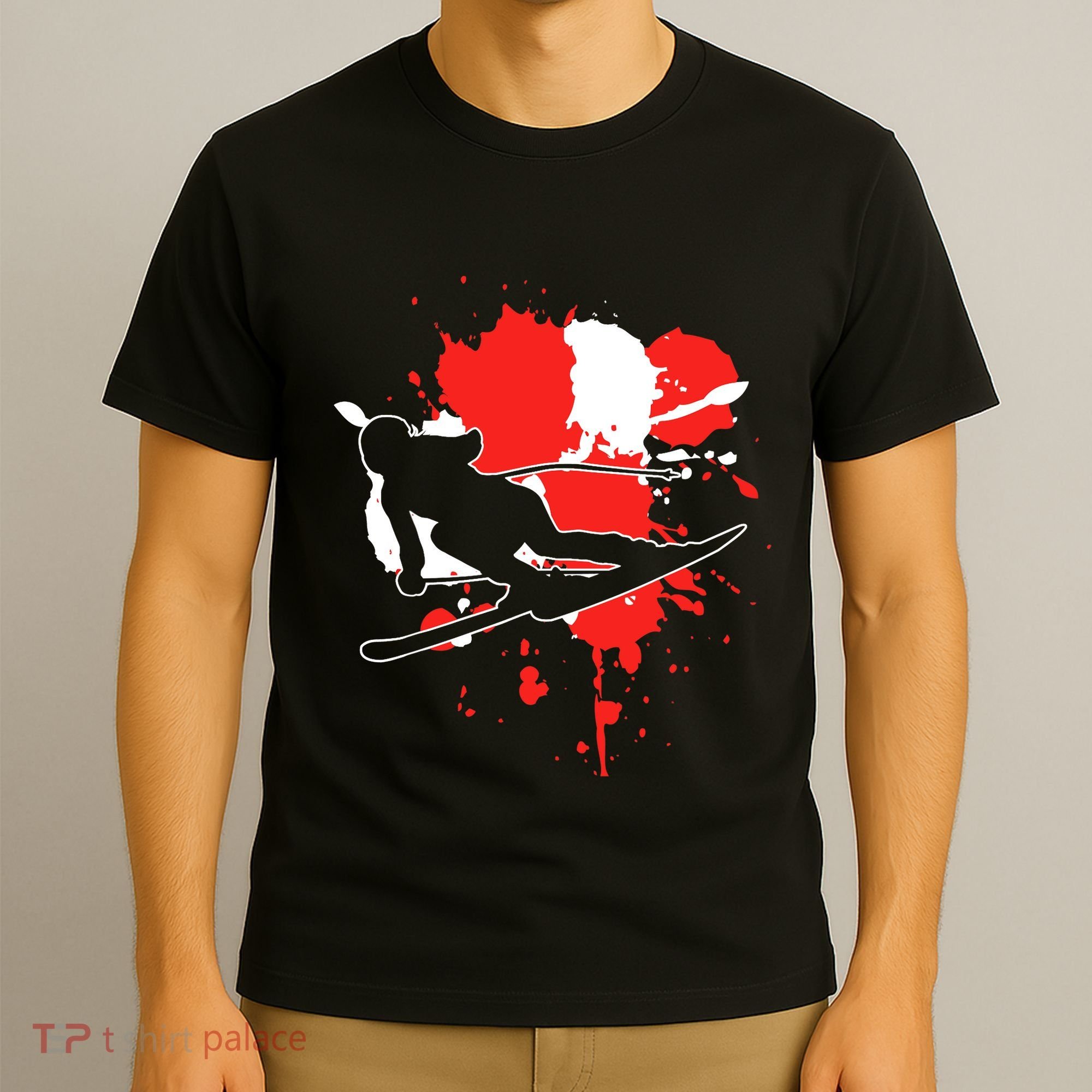 Austria Flag Skier Austrian Alpine Skiing T-Shirt