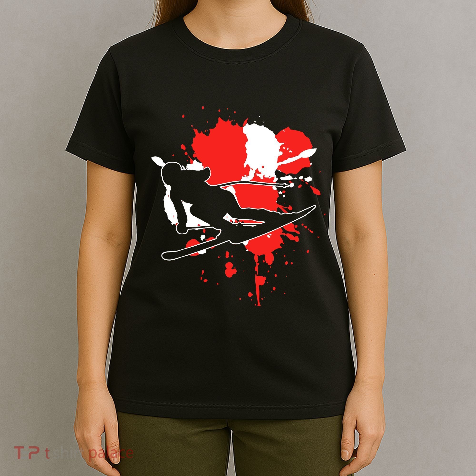 Austria Flag Skier Austrian Alpine Skiing T-Shirt