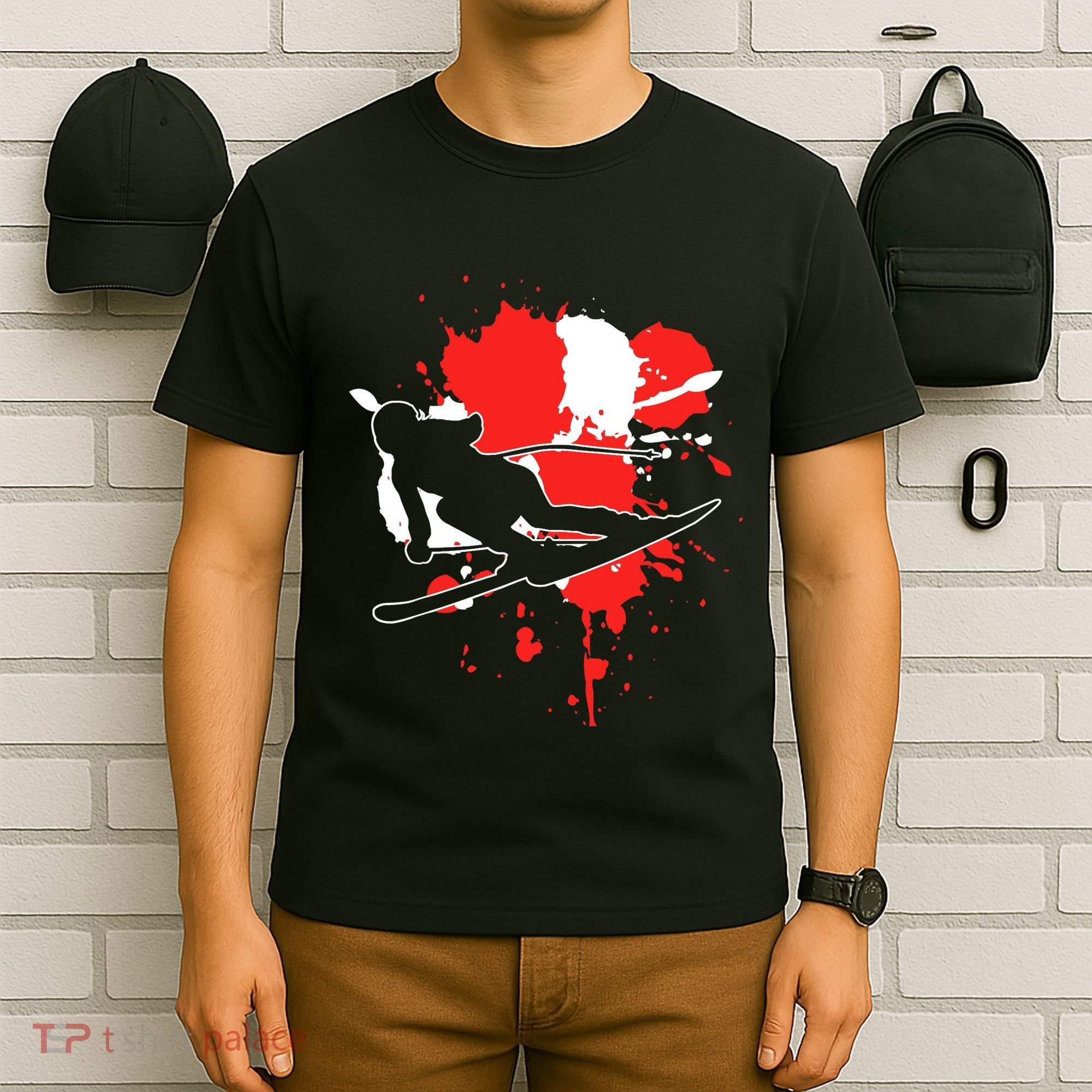 Austria Flag Skier Austrian Alpine Skiing T-Shirt