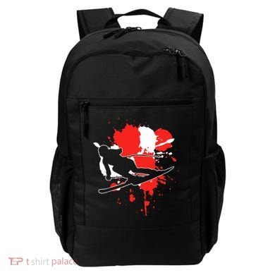 Austria Flag Skier Austrian Alpine Skiing Backpack