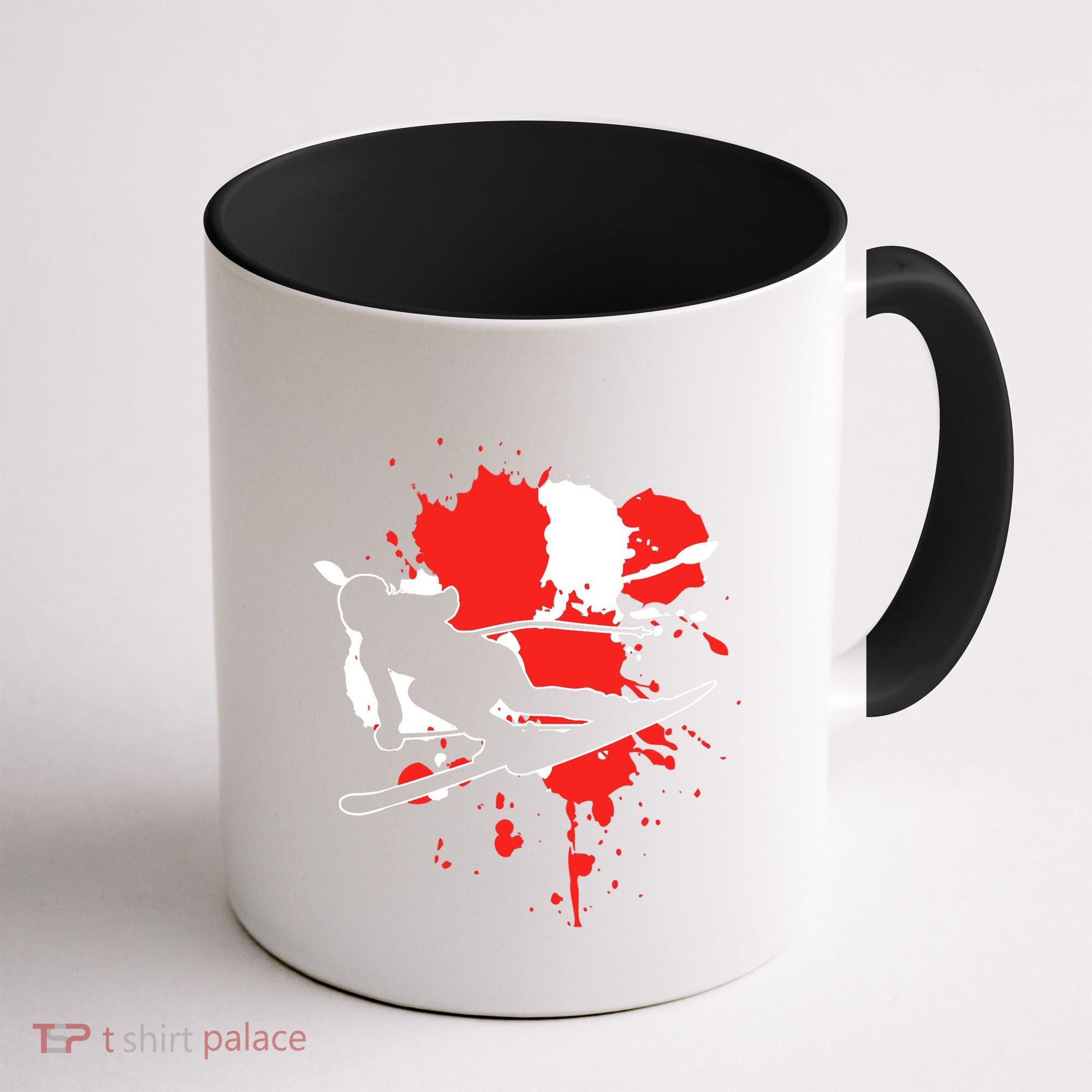 Austria Flag Skier Austrian Alpine Skiing Coffee Mug
