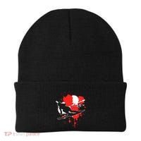 Austria Flag Skier Austrian Alpine Skiing Beanie thumb 0