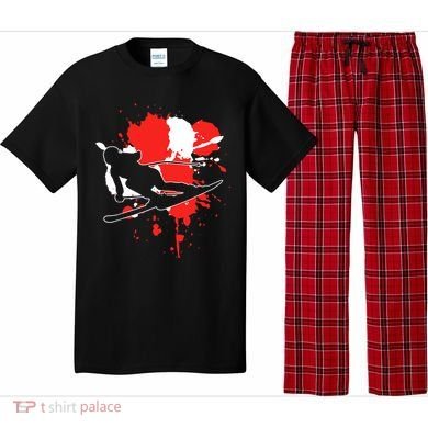 Austria Flag Skier Austrian Alpine Skiing Pajama Set
