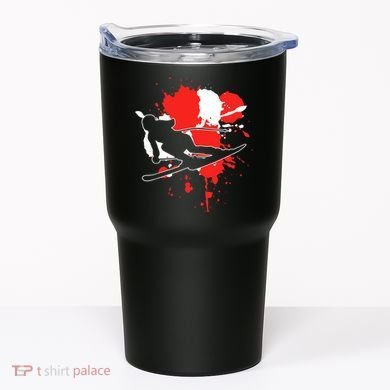 Austria Flag Skier Austrian Alpine Skiing Tumbler