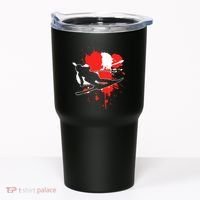 Austria Flag Skier Austrian Alpine Skiing Tumbler thumb 0