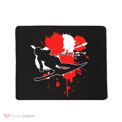 Austria Flag Skier Austrian Alpine Skiing Mousepad